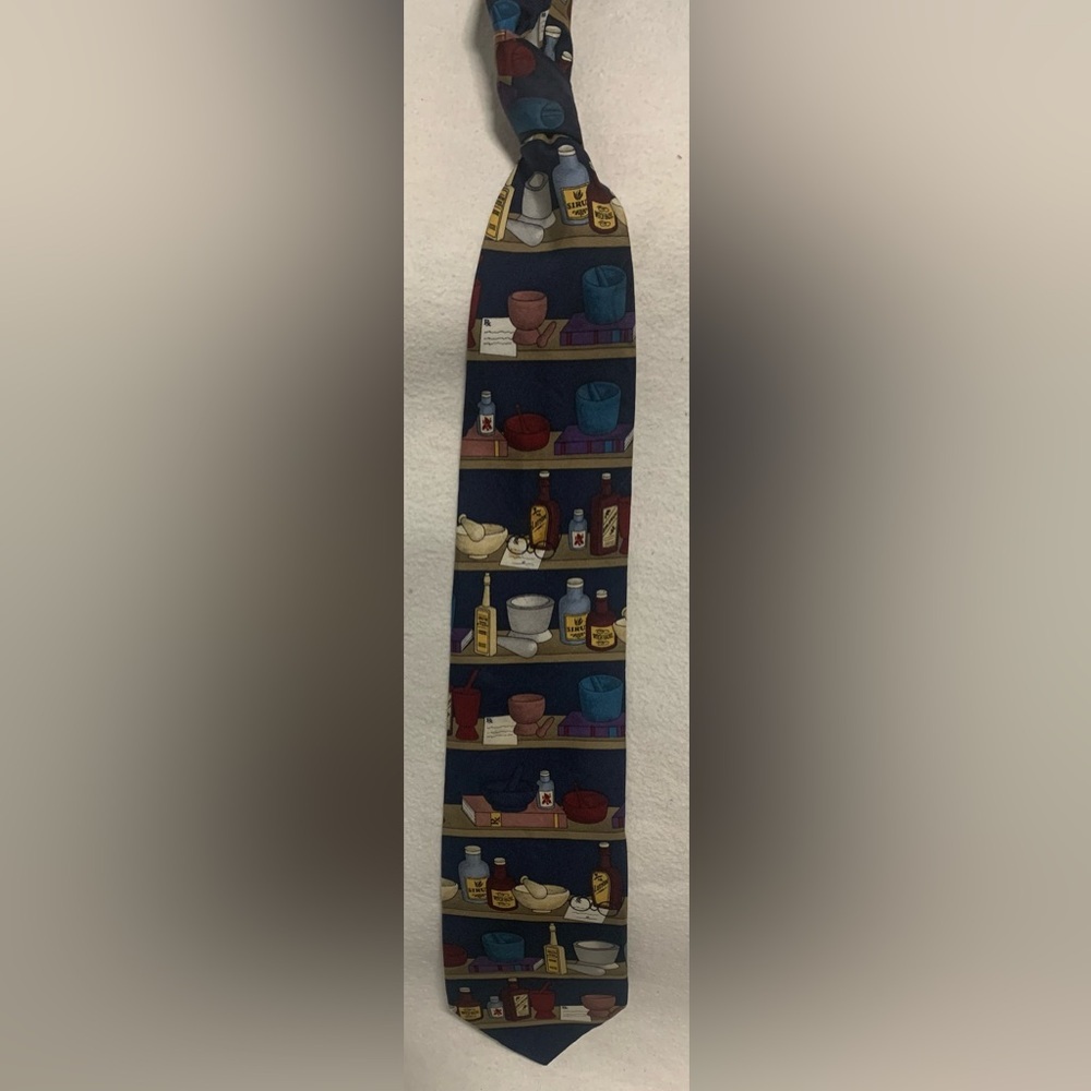 Apothecary Tie Novelty Silk Pharmacy Medicine Necktie Avery Medical Fashions